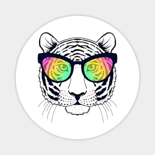 Tiger with sunglasses Magnet